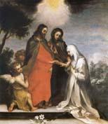 Francesco Vanni The marriage mistico of Holy Catalina of Sienna Norge oil painting art